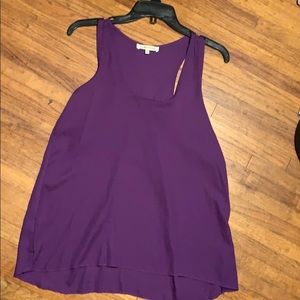 Wishful parks purple chiffon tank size medium